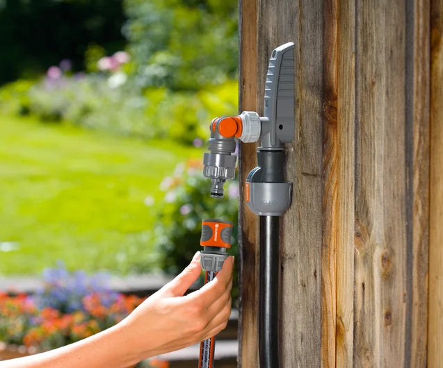 Hahnstück mit Wasserstop Wassersteckdose