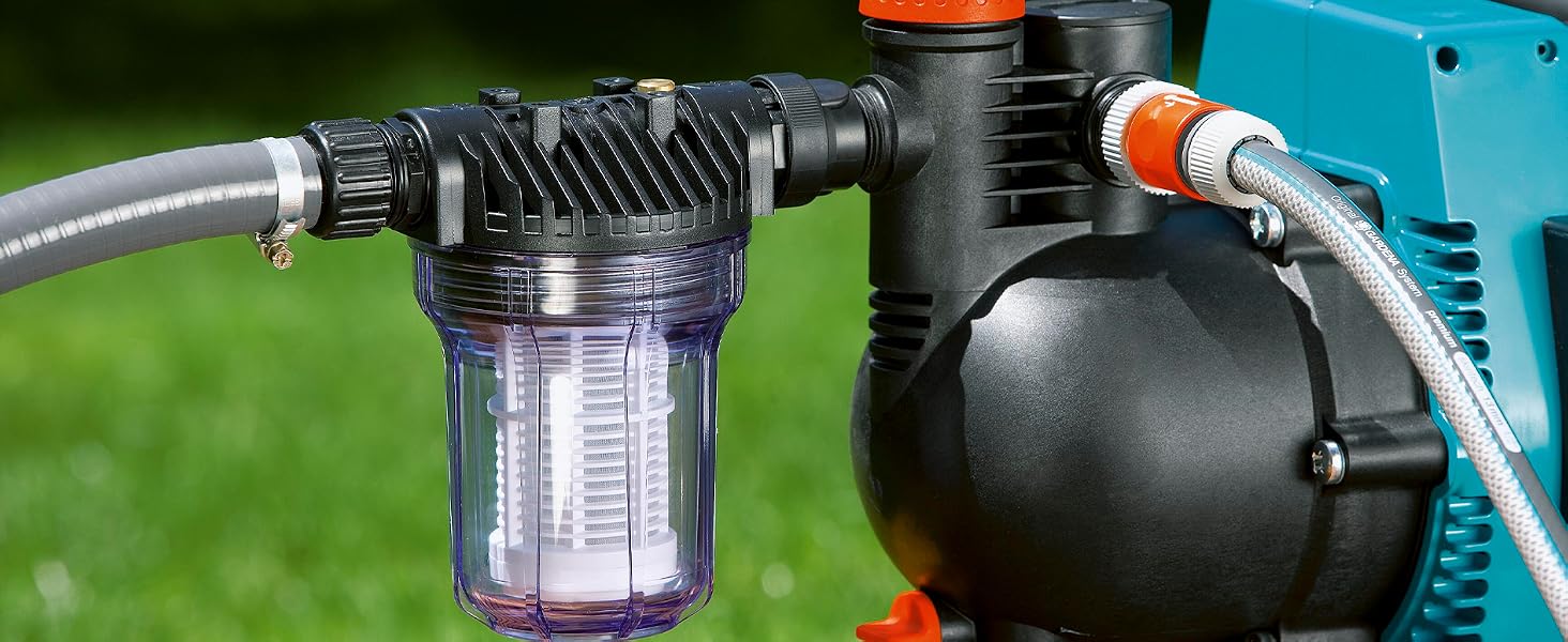 Pumpen-Vorfilter, Filter für Gartenpumpe etc., bis 6000 l/h, mit Filtereinsatz